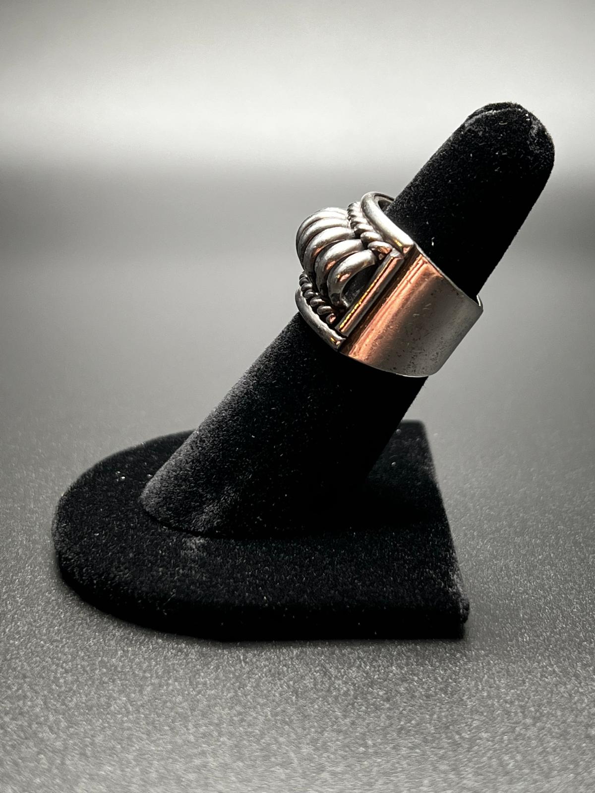 Vintage Navajo Sterling Silver Cigar Band Ring