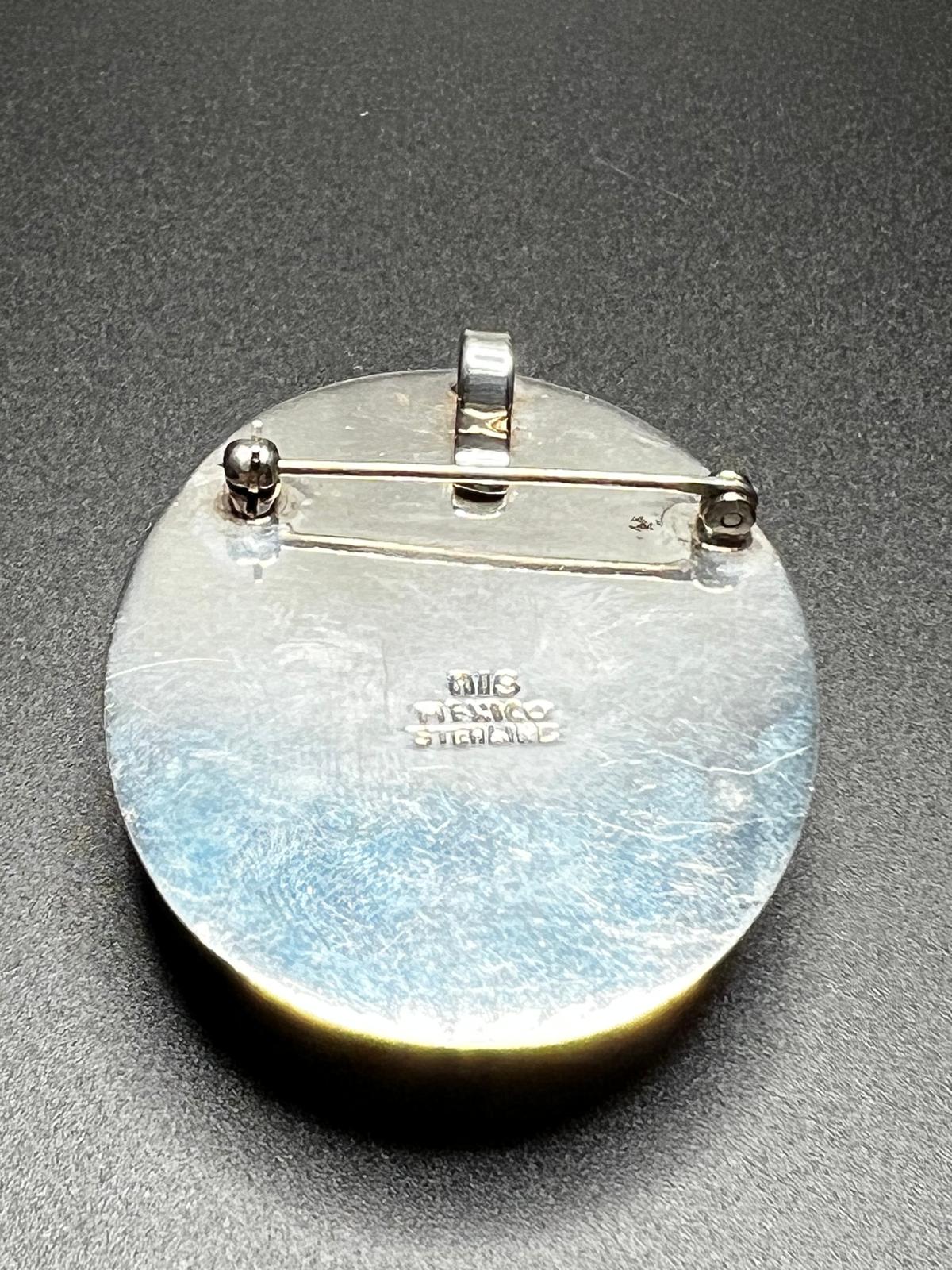 Vintage Onyx and Sterling Silver Convertible Pendant/Brooch