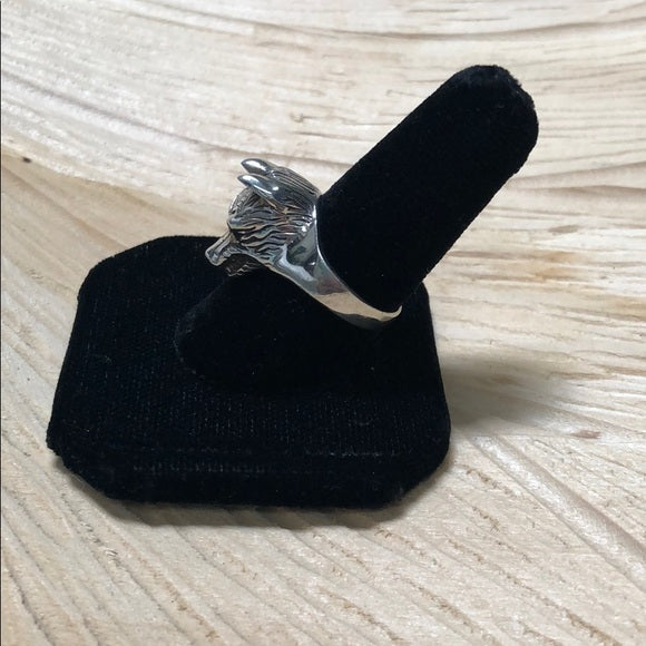 Vintage Wolf Sterling Silver Ring