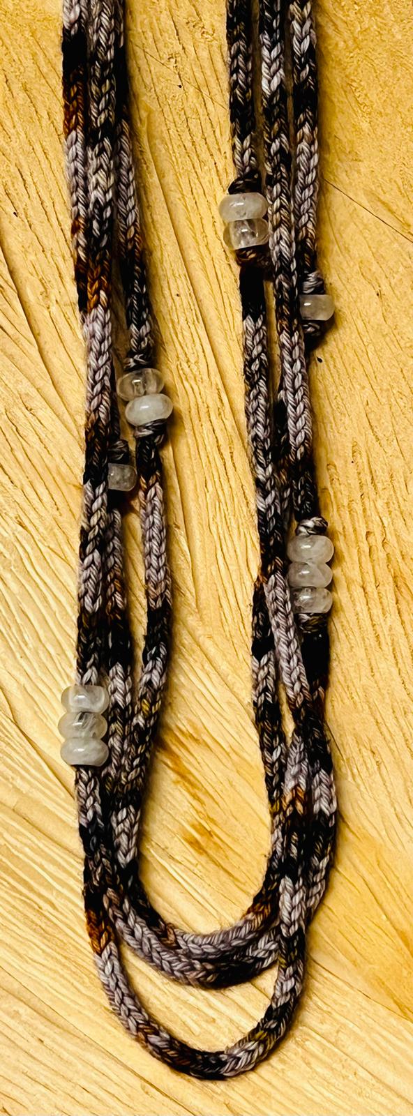 Autumn Reclaimed Cashmerino and Quartz Necklace