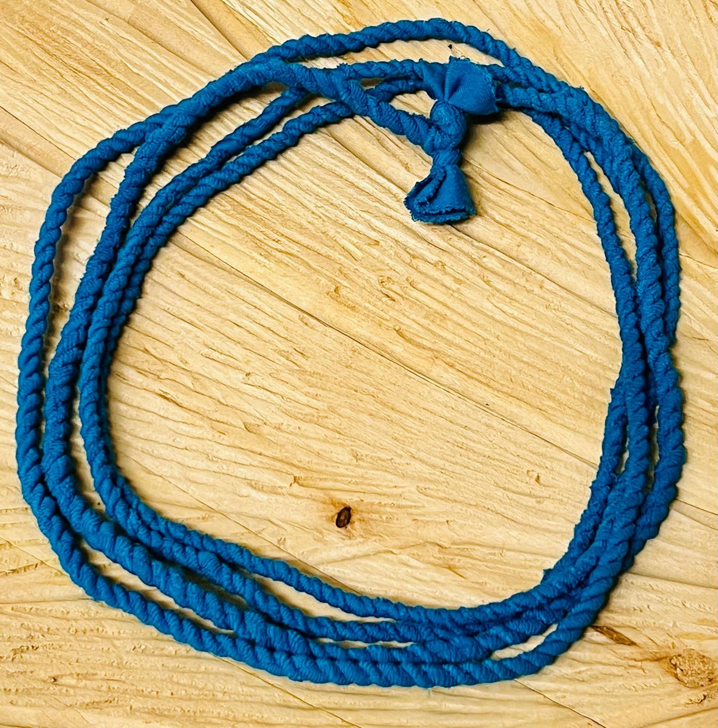 Turquoise Reclaimed Fabric Cordage Convertible Necklace to Bracelet