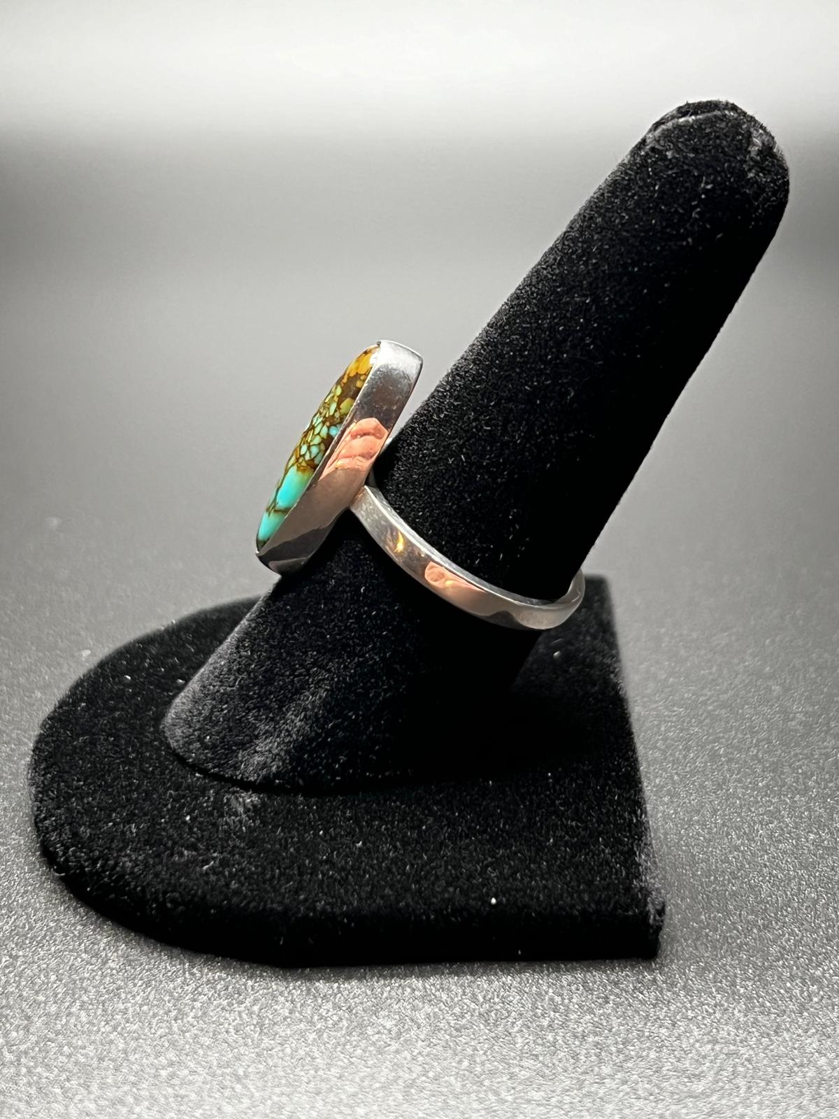 Artisan Seven Dwarves Turquoise Sterling Silver Ring