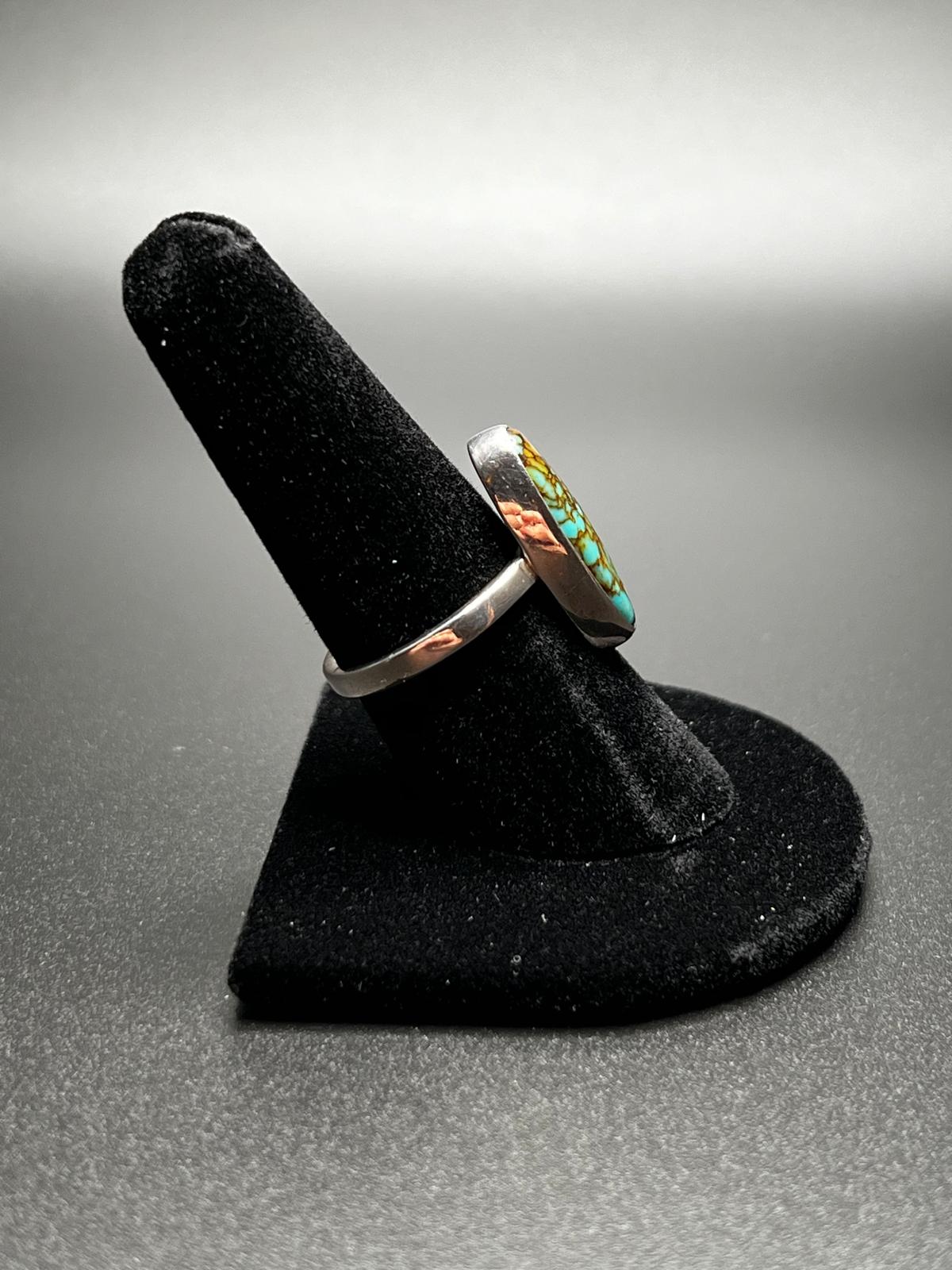 Artisan Seven Dwarves Turquoise Sterling Silver Ring