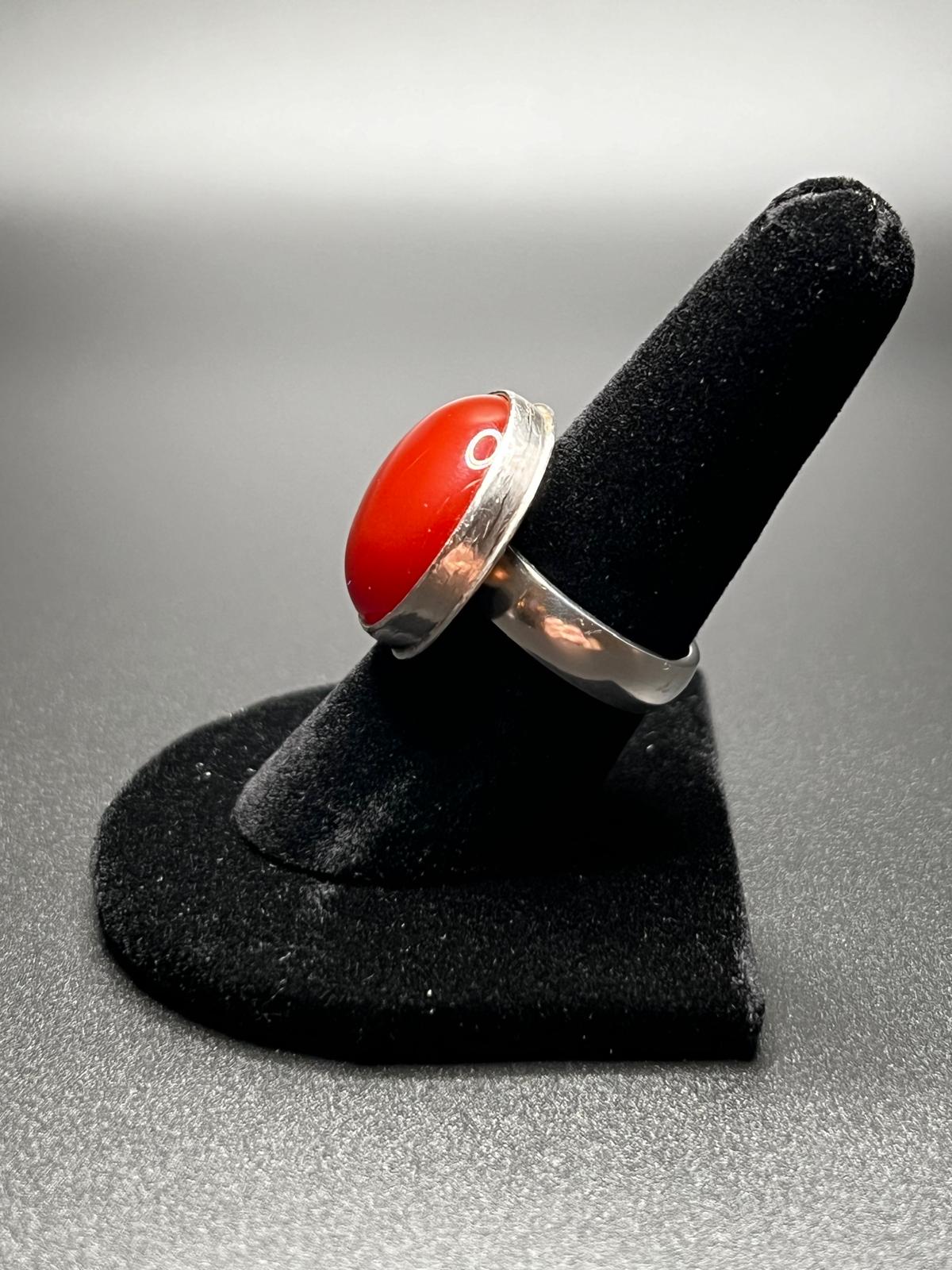 Artisan Carnelian Sterling Silver Ring