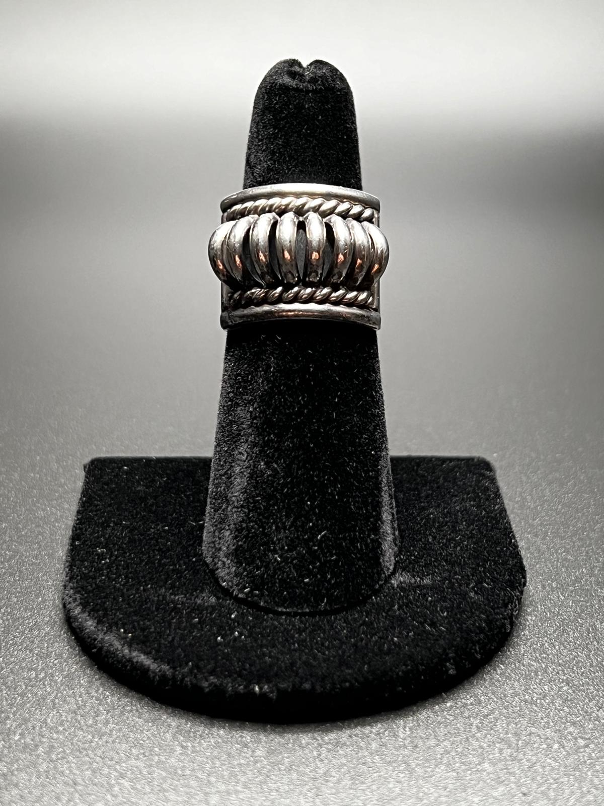 Vintage Navajo Sterling Silver Cigar Band Ring