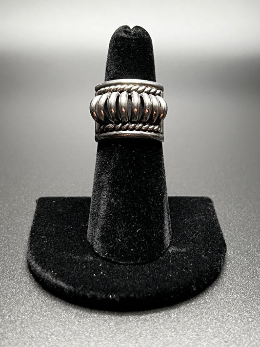 Vintage Navajo Sterling Silver Cigar Band Ring