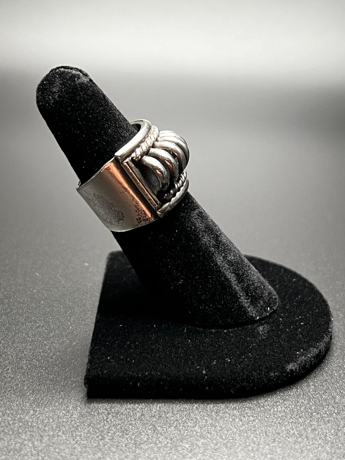 Vintage Navajo Sterling Silver Cigar Band Ring