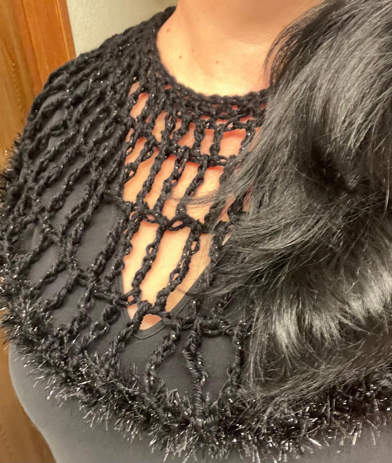 Black Web One-of-a-Kind Neck Cozy