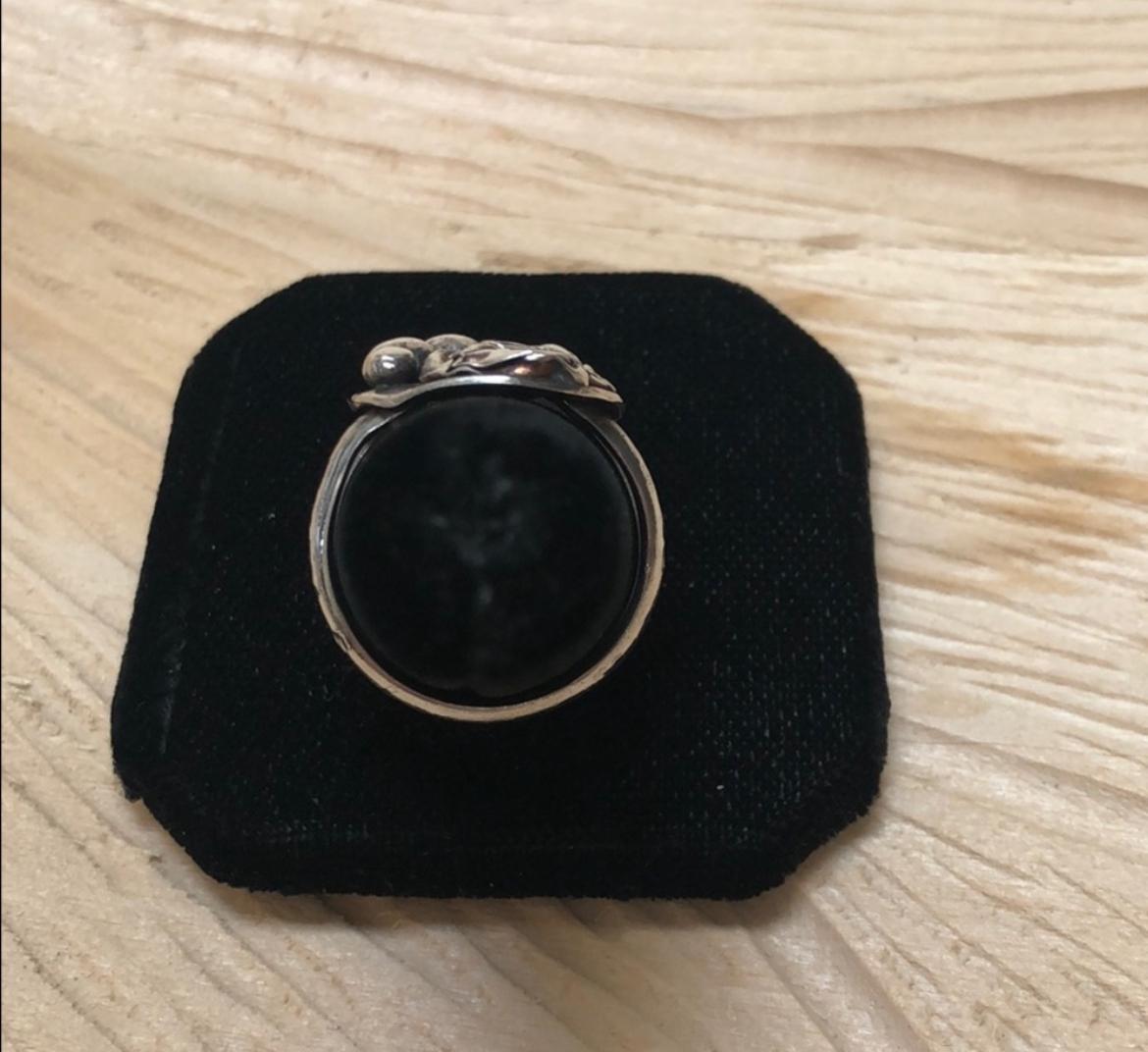 Artisan Abstract Sterling Silver Rose Shield Ring
