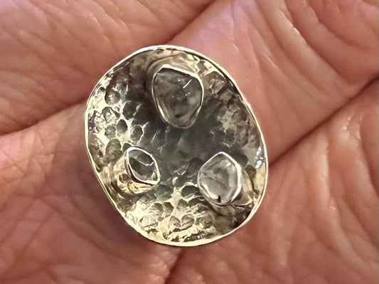 Herkimer Diamond and Sterling Silver Ring