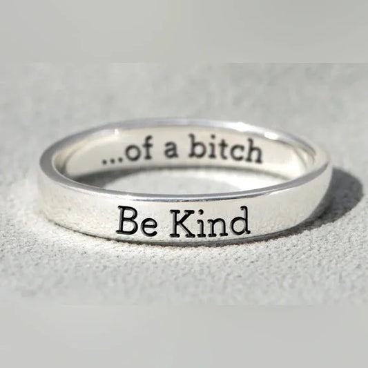 Be Kind... Sterling Silver Engraved Ring