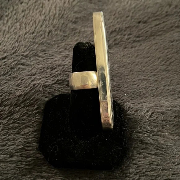 Black Moonstone Sterling Silver Talon Ring