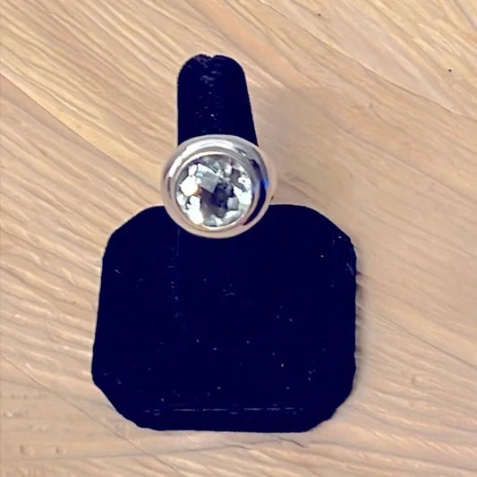 Green Amethyst (Prasiolite) Sterling Silver Ring