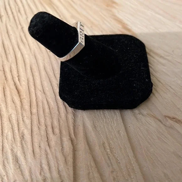 GRIT Sterling Silver Engraved Ring