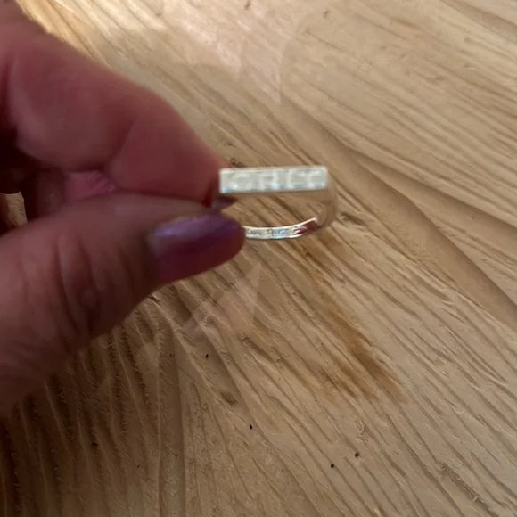 GRIT Sterling Silver Engraved Ring
