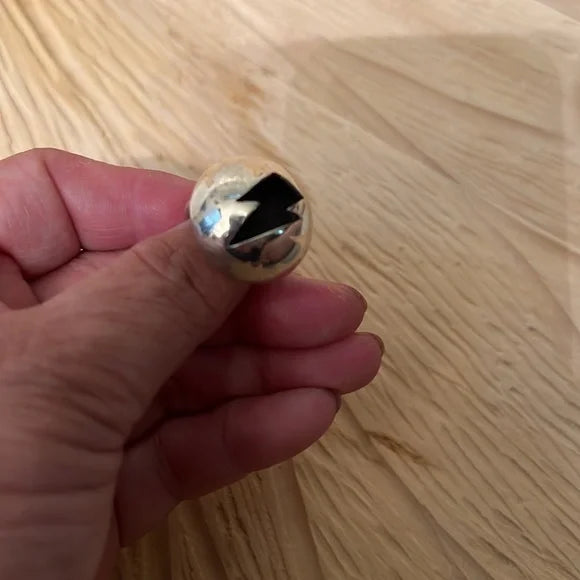 Artisan Lighting Bolt Shadow Box Sterling Silver Ring