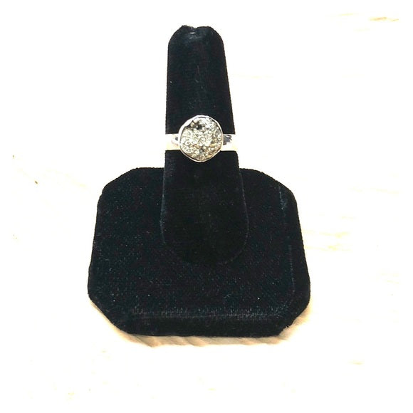 Pyrite and Sterling Ring